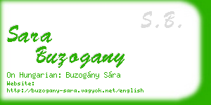 sara buzogany business card